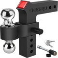 Adjustable Trailer Hitch Ball Mount with Forged Aluminum Shank Y73620