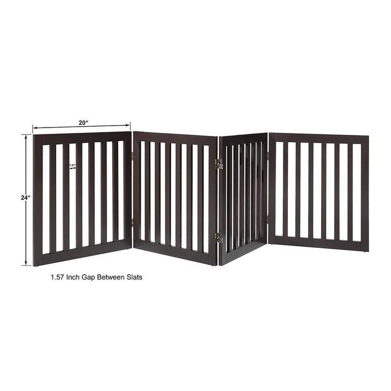 Freestanding Wooden Pet Gate 4 Panels H71011