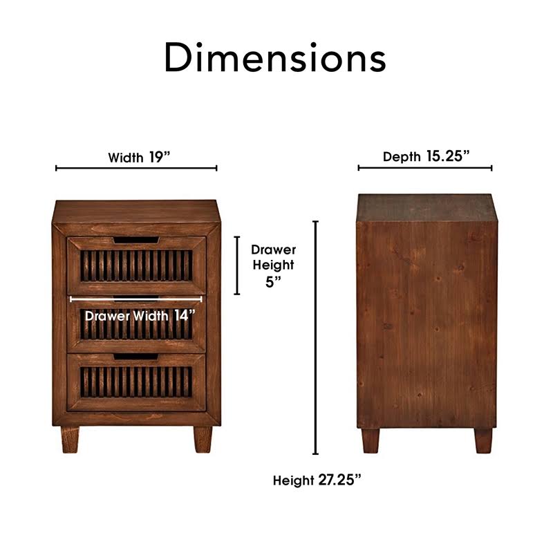3 Drawer Brown Cabinet X73488