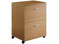 2 Drawer Mobile Vertical Filing Cabinet in Natural Maple X380