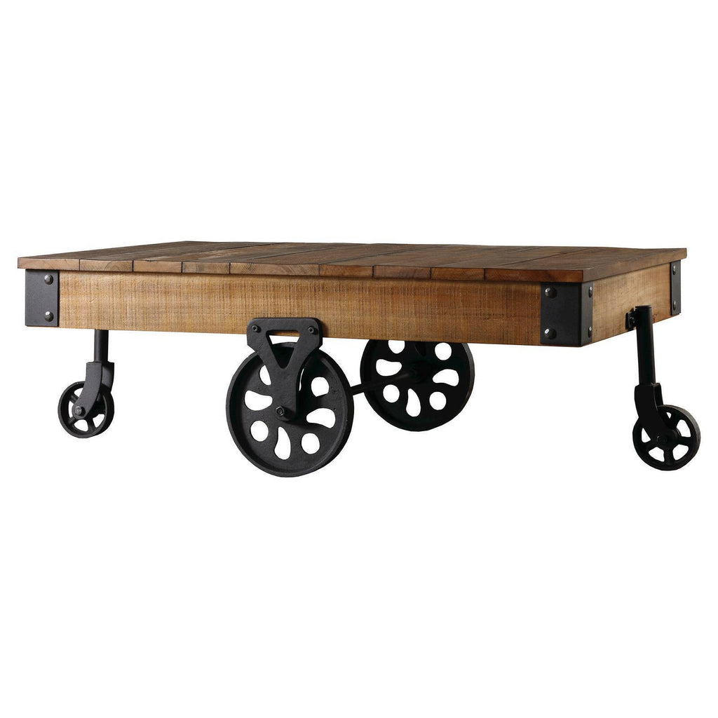 Rustic Industrial Factory Cart Cocktail Table U13056