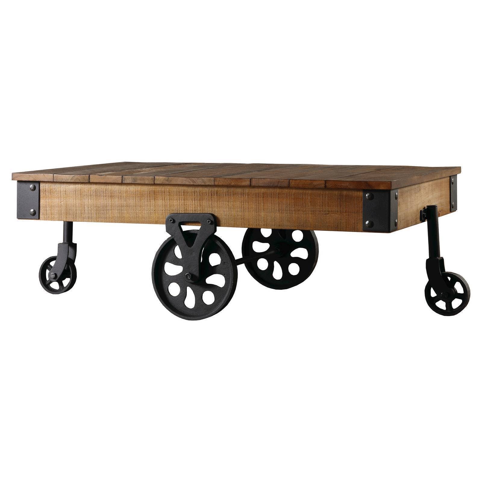 Rustic Industrial Factory Cart Cocktail Table U13056