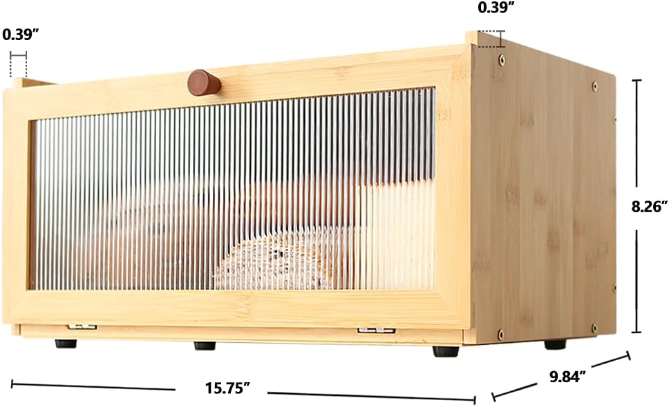 Bamboo Bread Box with Window, Pack of 2 E529937