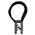 Black Vertical Bulb Trim Seal S508