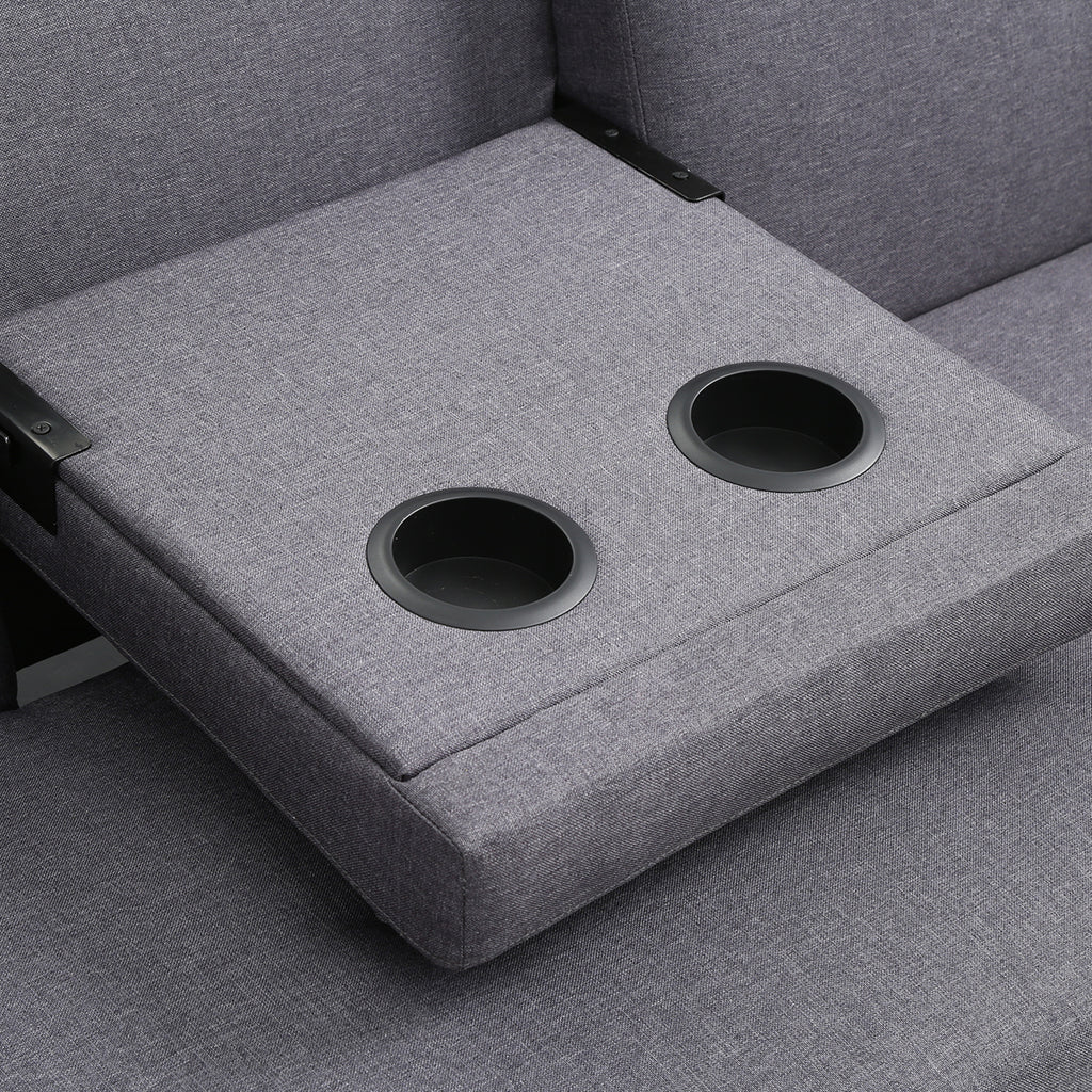 Grey Polyester Futon O1529