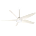Brushed Nickel White LED Ceiling Fan E644