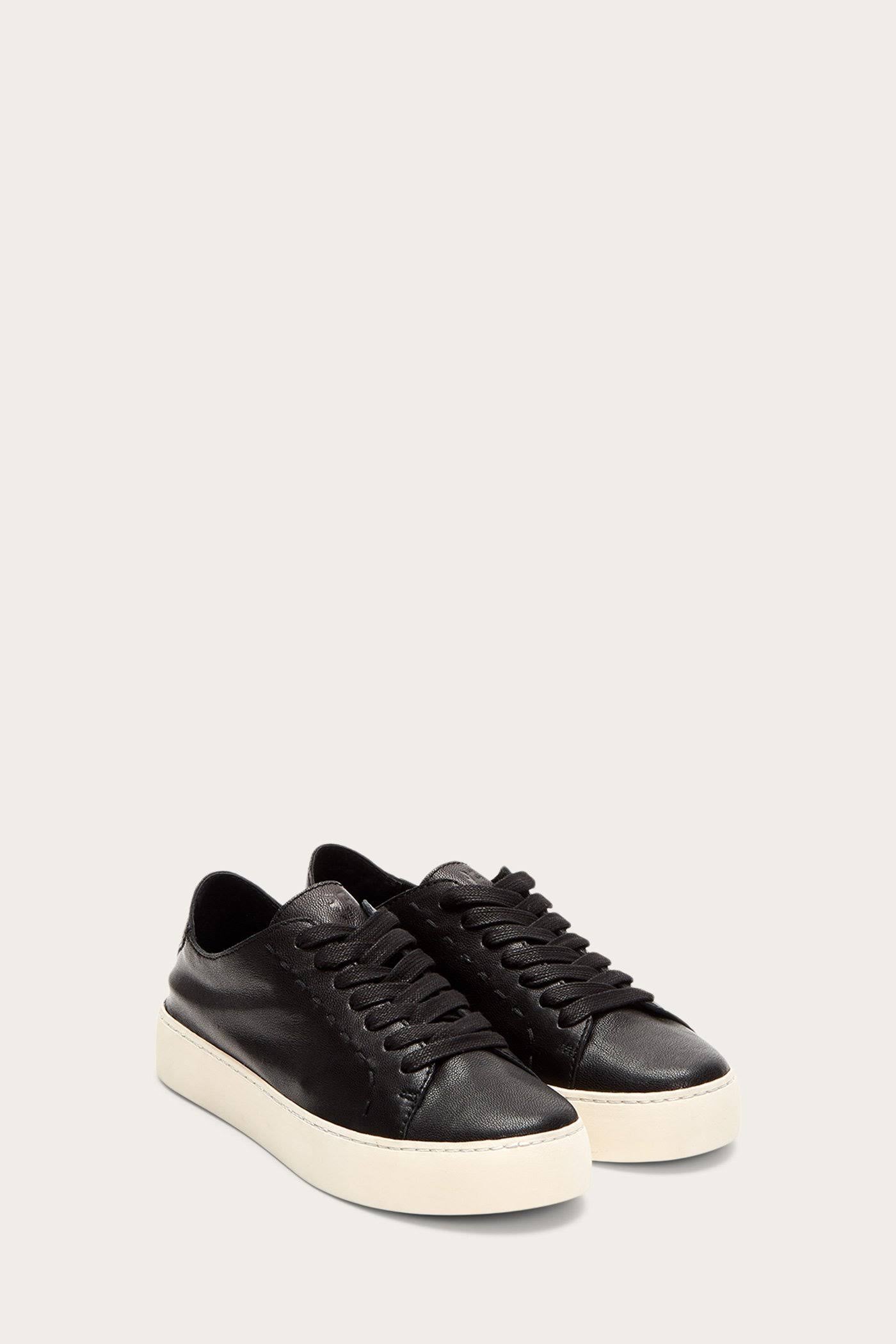 Black Low Lace Shoes Q794099