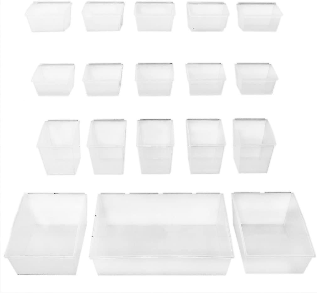 18-Piece Storage Bin Kit for PVC Slatwall B2637