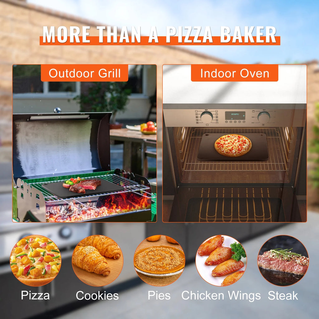 16"x14.5" Pre-Seasoned Carbon Steel Pizza Baking Sheet H990