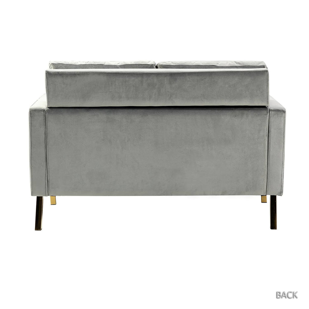 Green 50x22 Loveseat with Gold Metal Legs B374