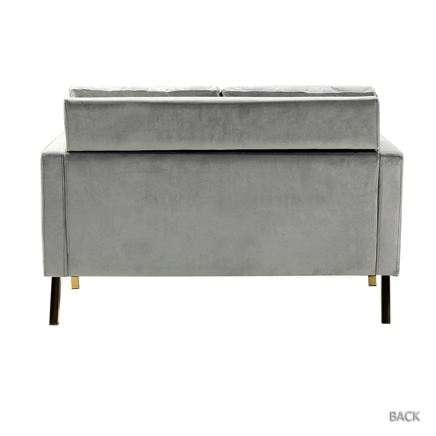 Green 50x22 Loveseat with Gold Metal Legs B374