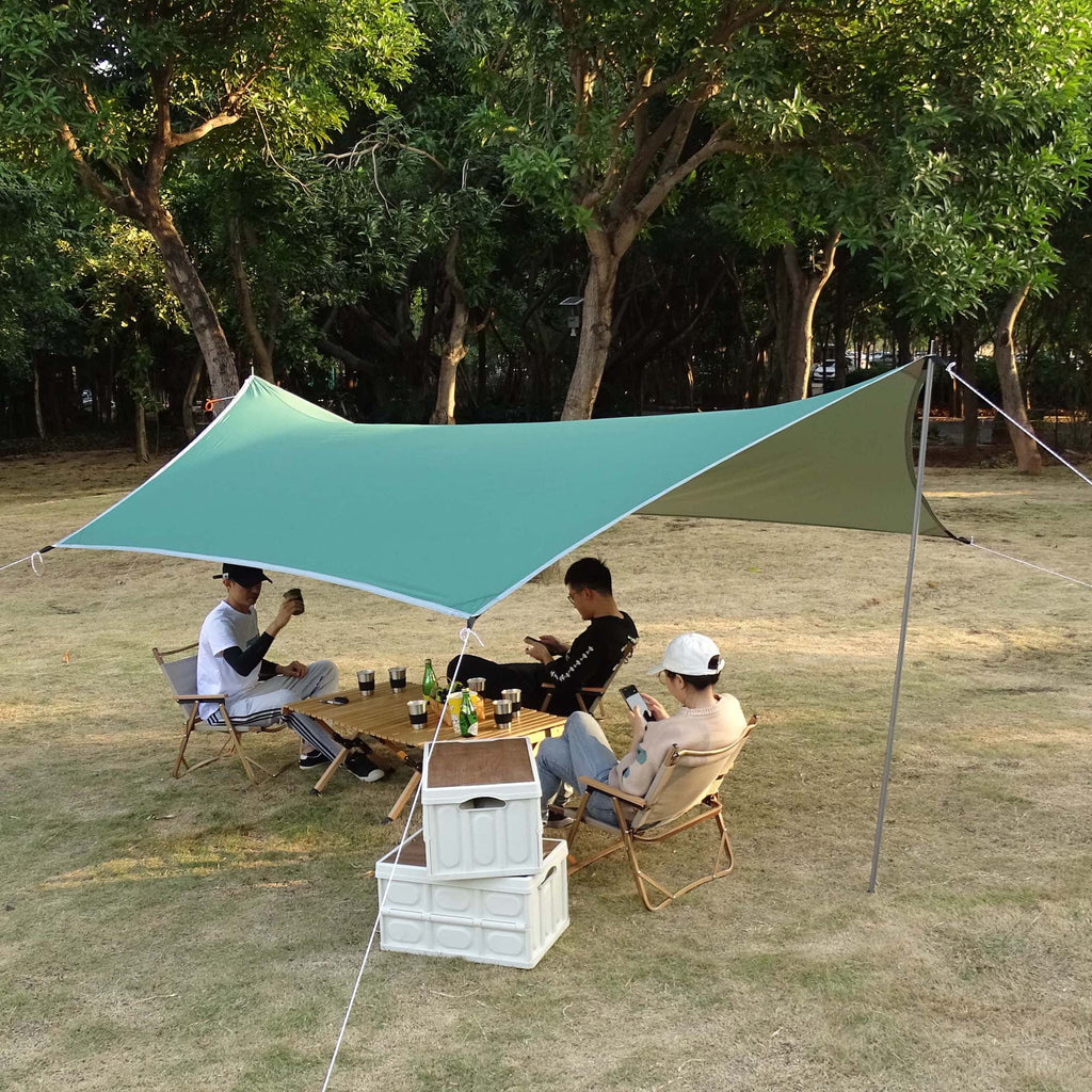 Waterproof Camping Tarp with Poles L451