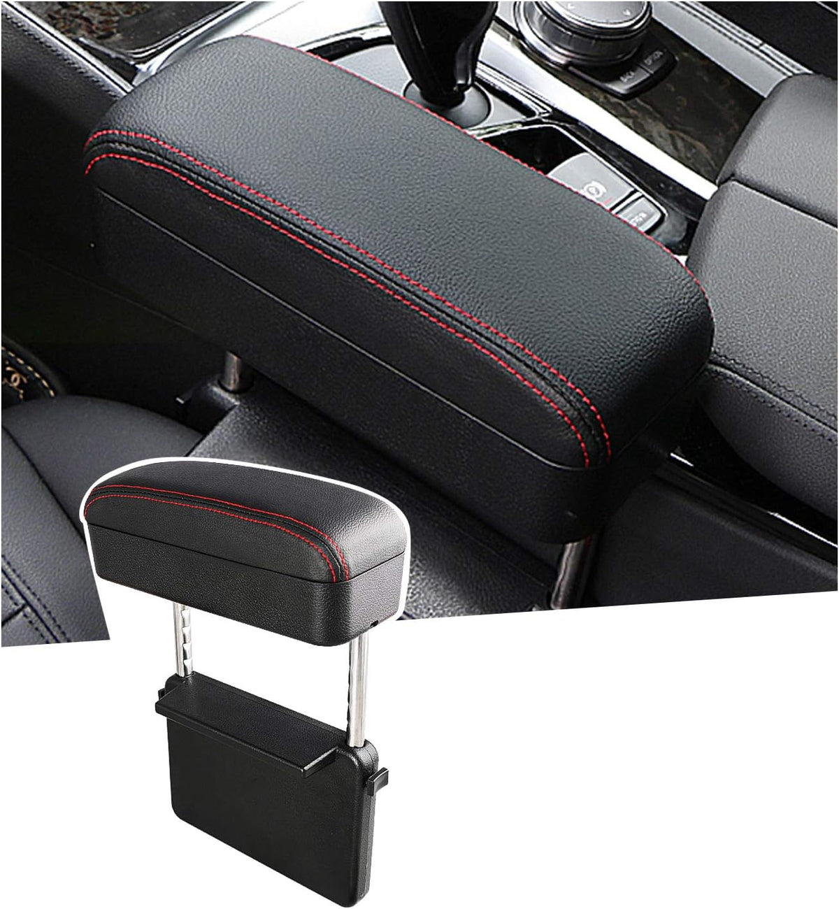Brown Adjustable Car Armrest Pad I3963