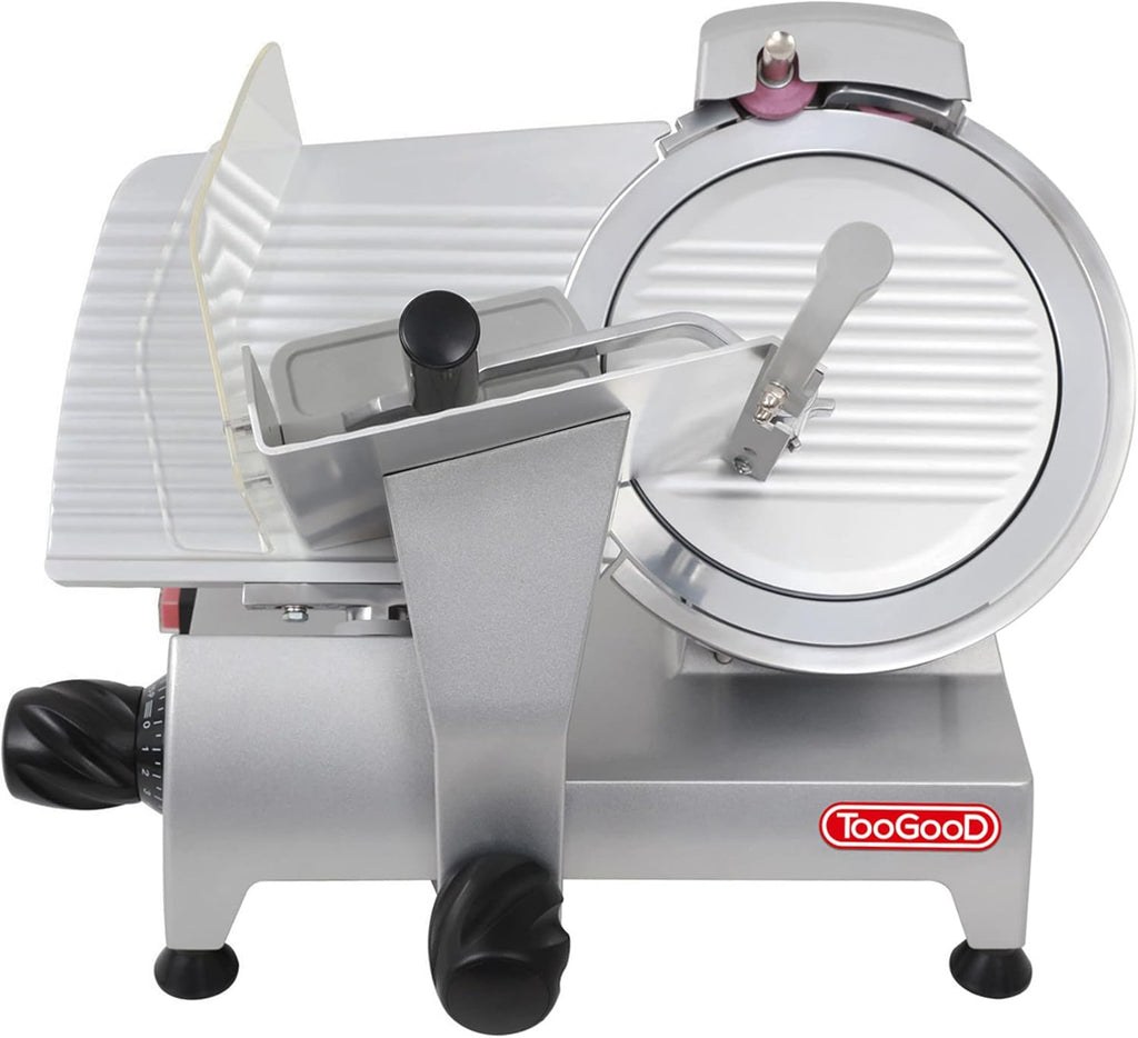 Electric Meat Slicer with 8 Carbon Steel Blade, 0.5mm to 15mm Adjustable Slicing Thickness E378