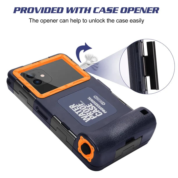 Waterproof Protective Case for Phones Up to 6.9 Inch with Lanyard R2057