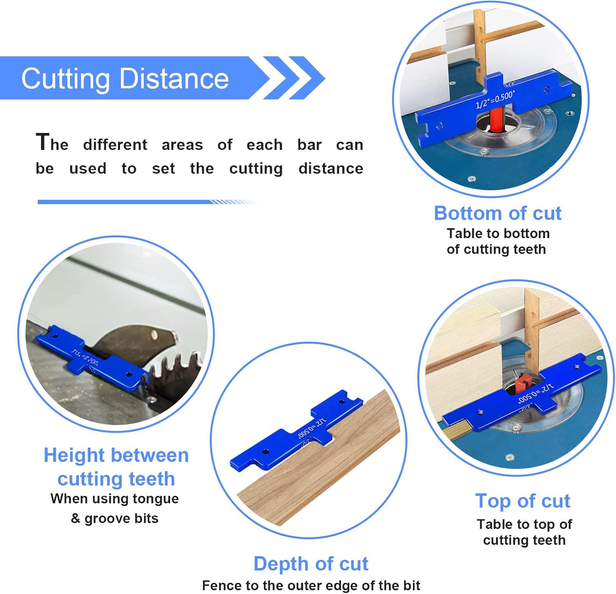 Router Table Setup Blocks Woodworking Accessories Set of 7 T77621