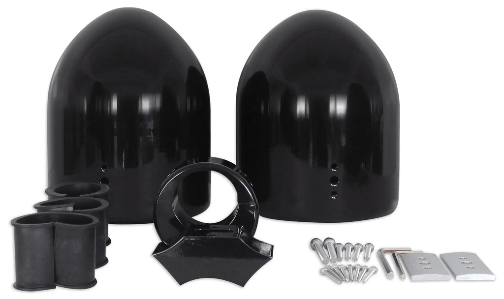 Dual 7.7" Black Aluminum Wakeboard Tower Speaker Pods with Covers N480948