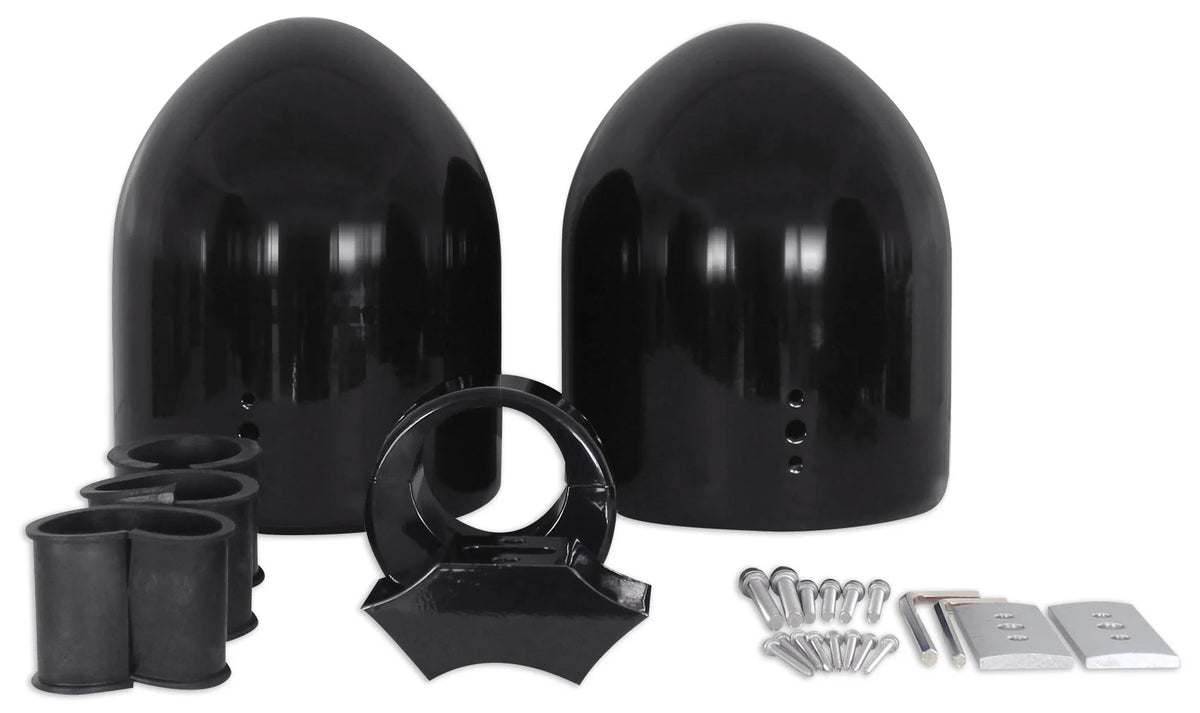 Dual 7.7" Black Aluminum Wakeboard Tower Speaker Pods with Covers N480948