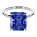 2 CT Sapphire Solitaire Radiant Cut Engagement Ring, 14K Gold X531
