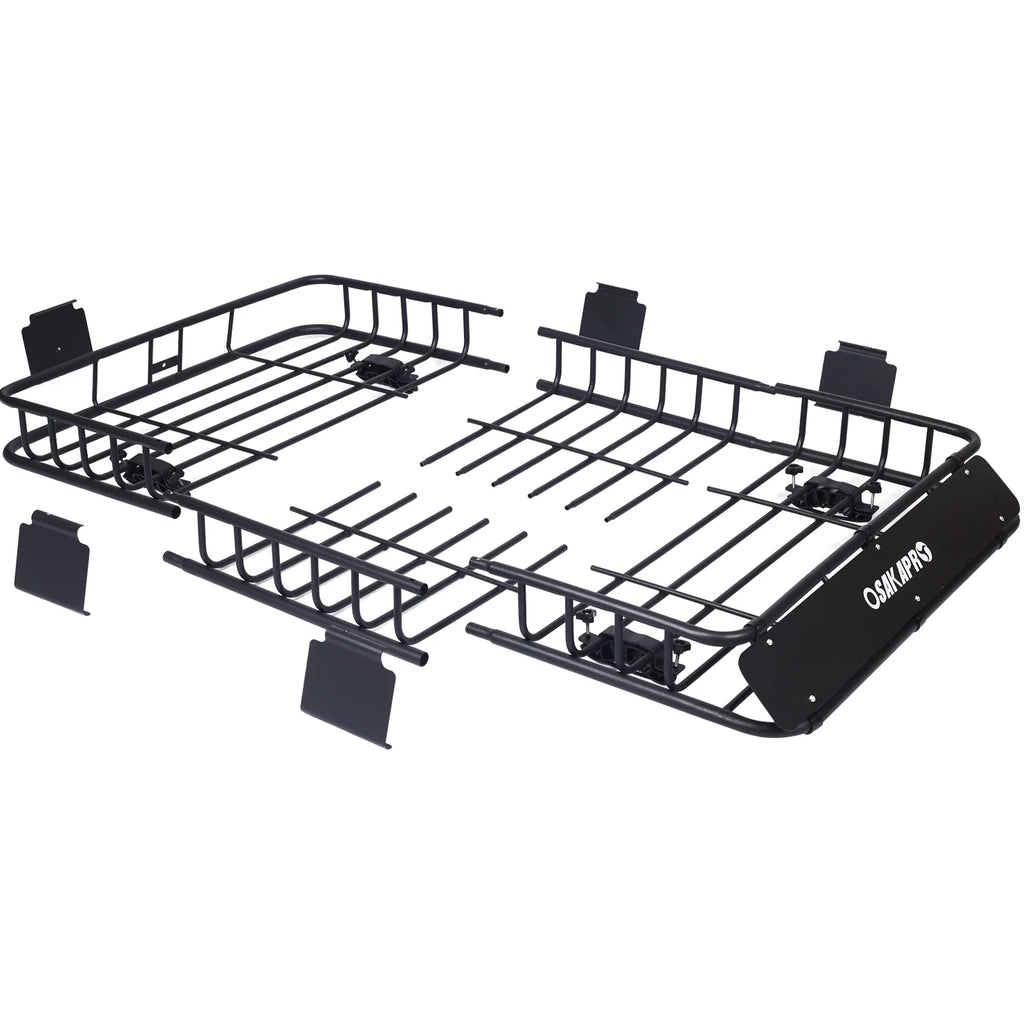 Black Steel Roof Rack Cargo Carrier Basket O2326