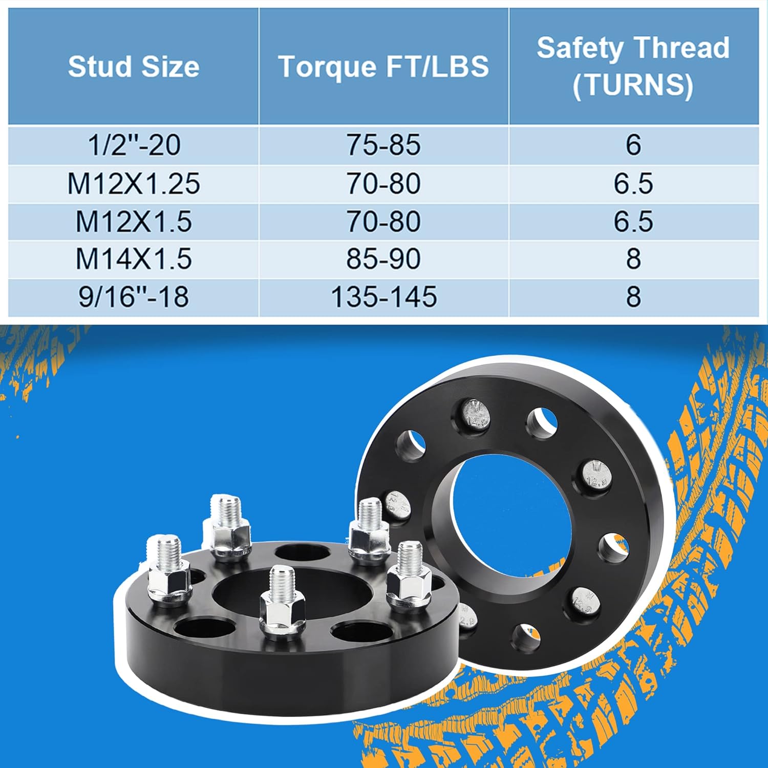 5x5 to 5x4.75 Wheel Adapters, 1.25 inch, 78.3mm Hub Bore, 12x1.5 Thread Pitch O401167