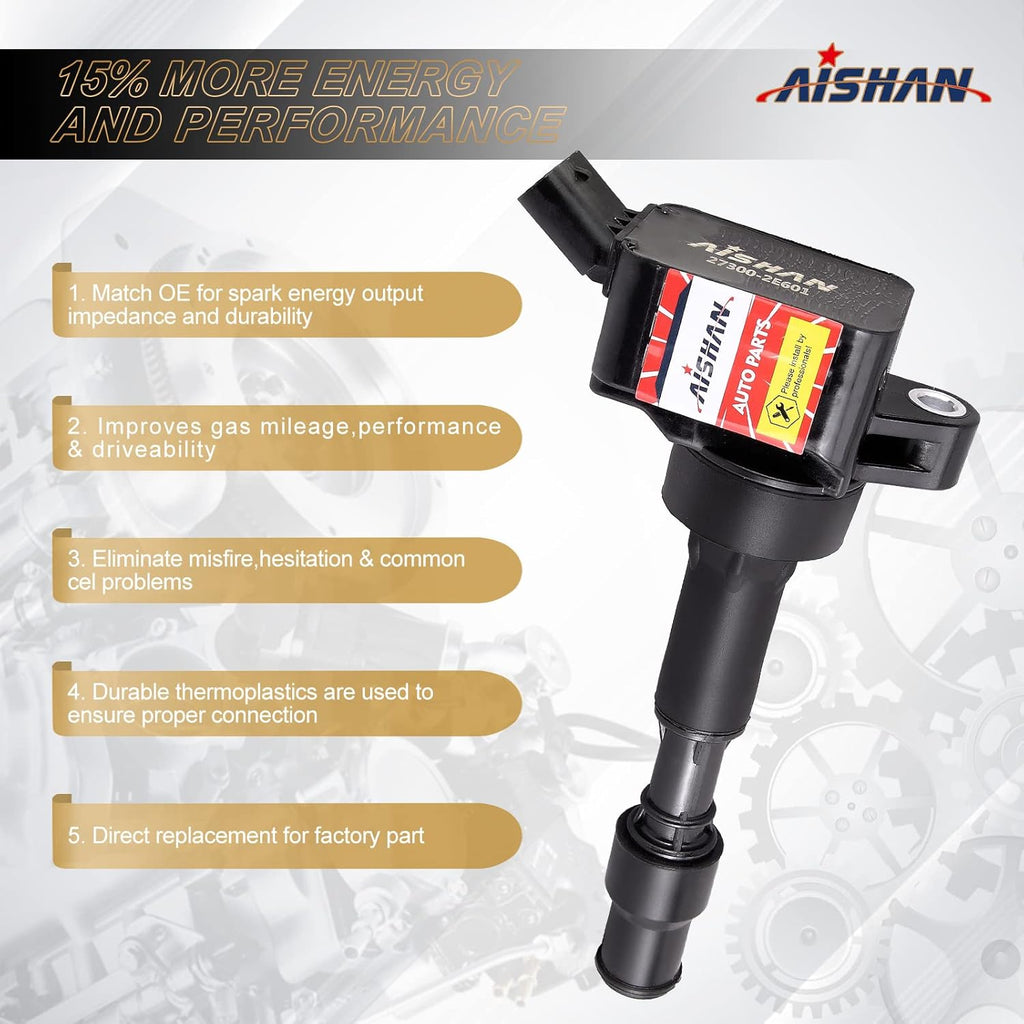 Set of 4 Ignition Coil Pack Compatible with Hyundai Elantra Sonata Kona Forte Optima 2.0L S81604