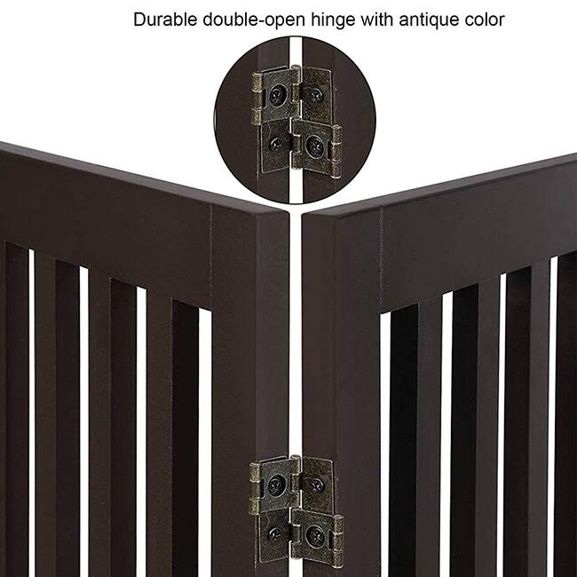 Freestanding Wooden Pet Gate 4 Panels H71011