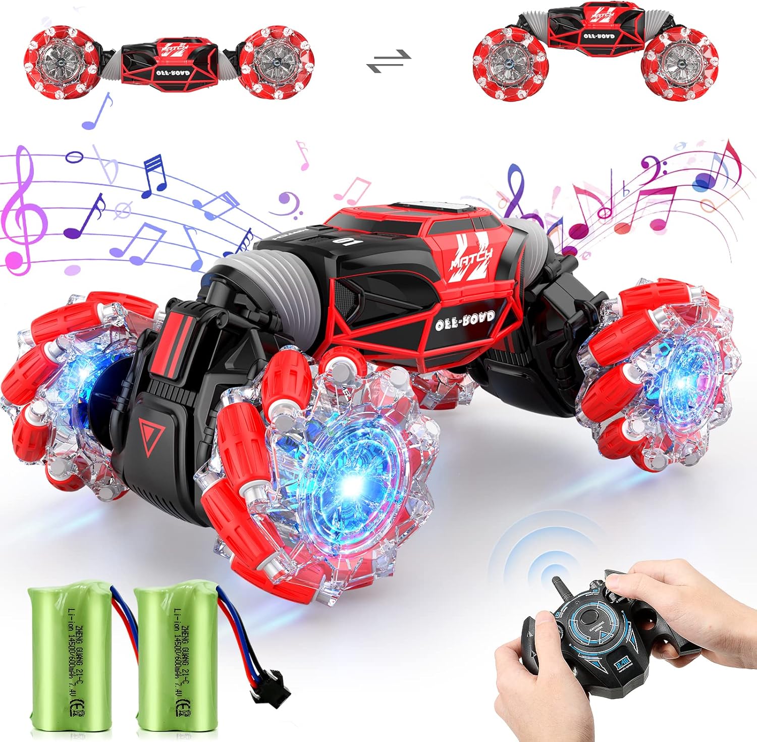 4WD Remote Control Stunt Car with 2 Rechargeable Batteries D294