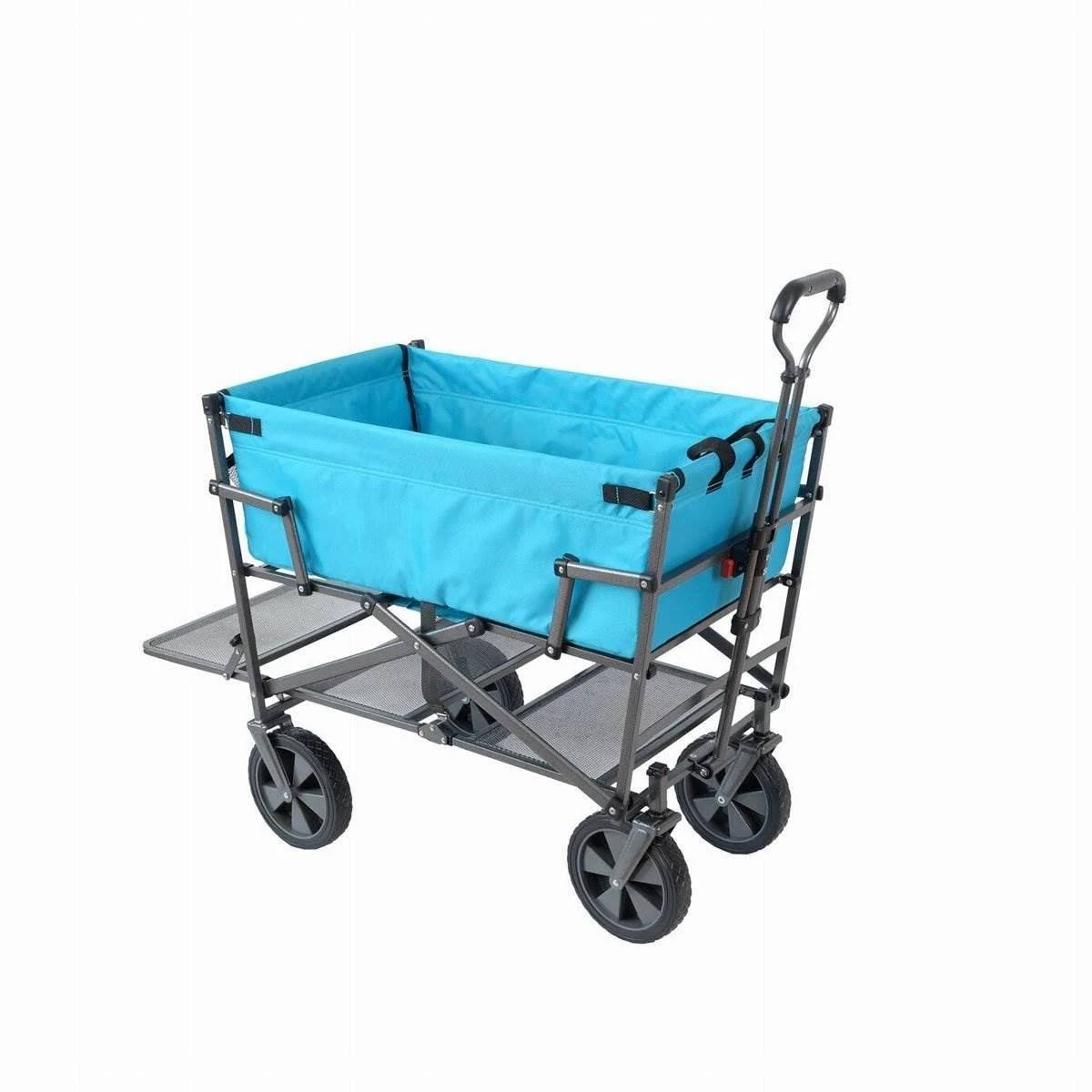 Light Blue Collapsible Yard Cart Wagon F82018