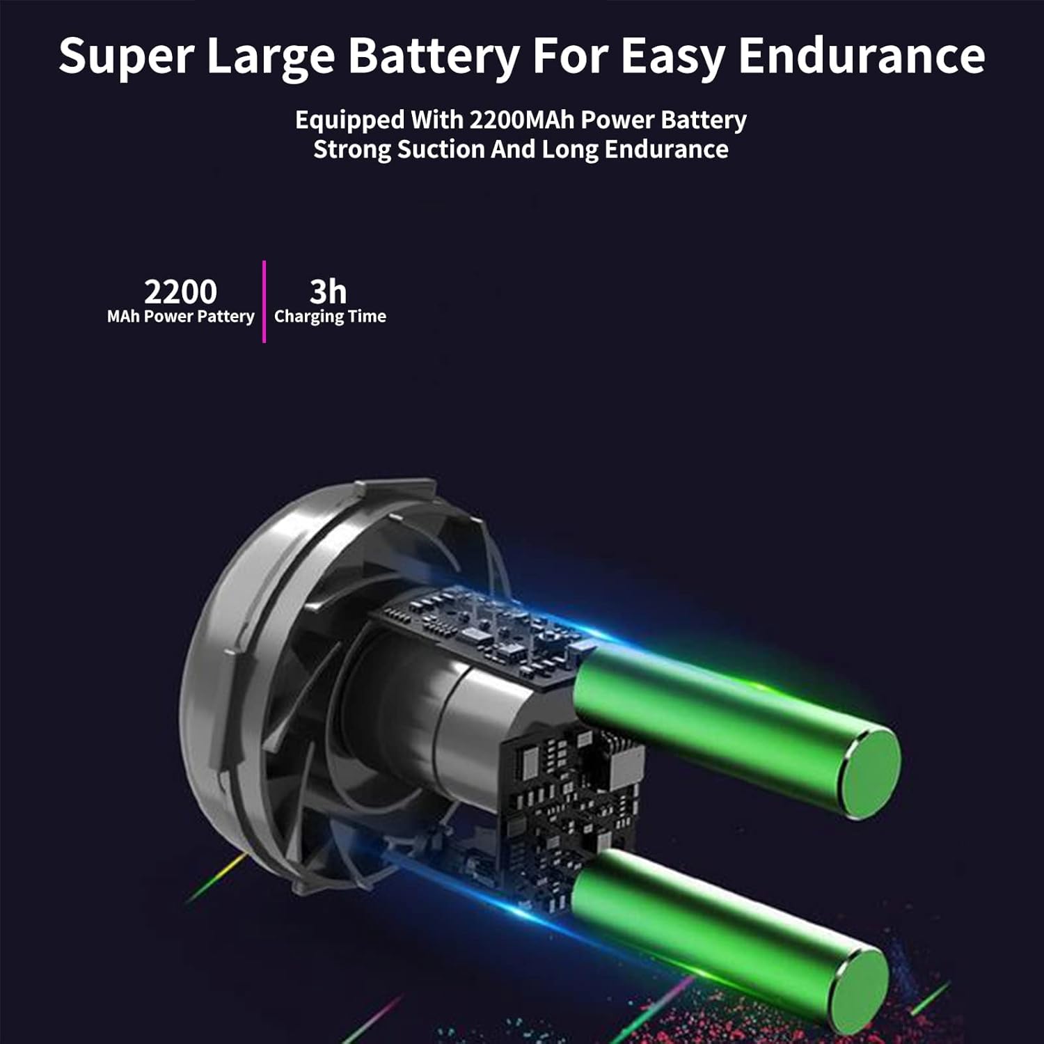 Handheld Cordless Rechargeable Car Vacuum Cleaner, 7000PA Wet Dry Mini Dust Buster, Lithium-ion, Pack of 2 H14890