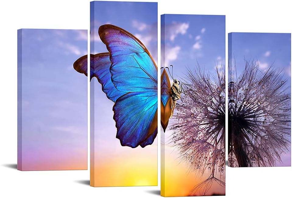 4 Panels Stretched and Framed Canvas Wall Art L282