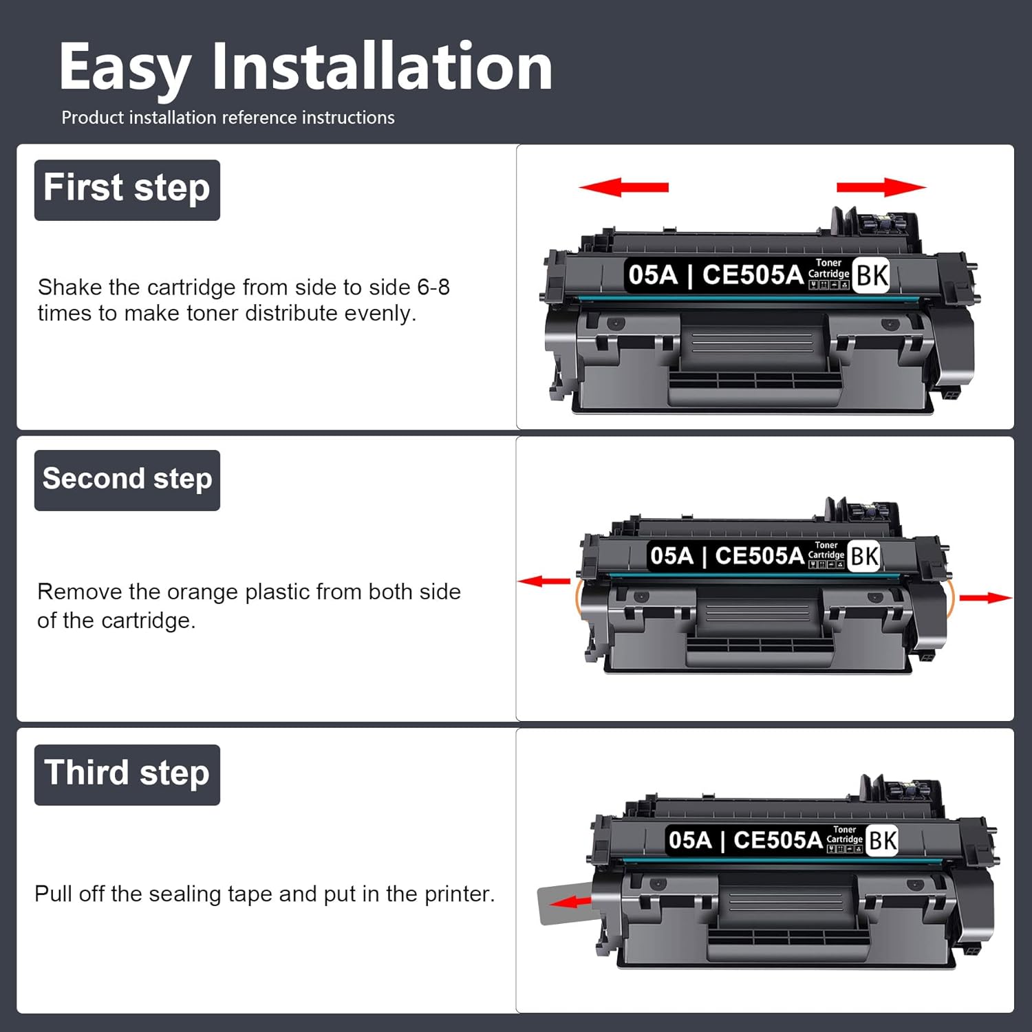 Black Toner Cartridge for HP P2035 P2055 Printer S6789
