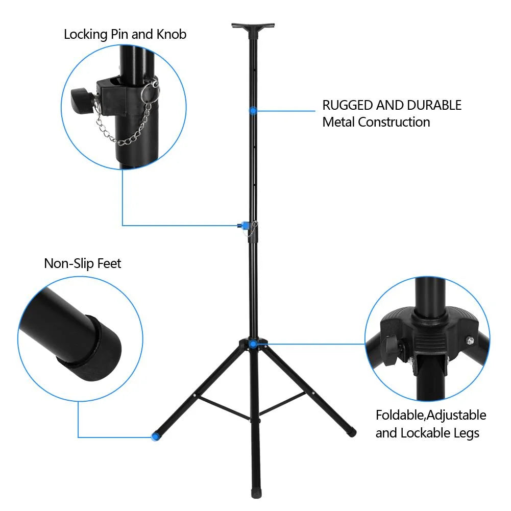 Adjustable Height DJ PA Speaker Stands Tripod Pole Mount V720