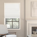 White 100% Blackout Cordless Roman Shade L494650
