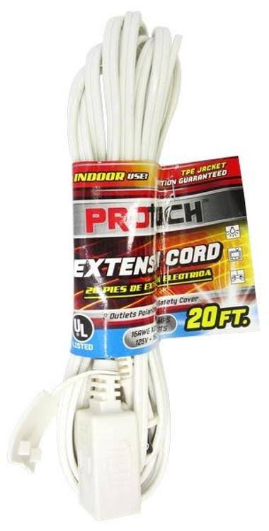 20 ft. White Appliance Extension Cord I738