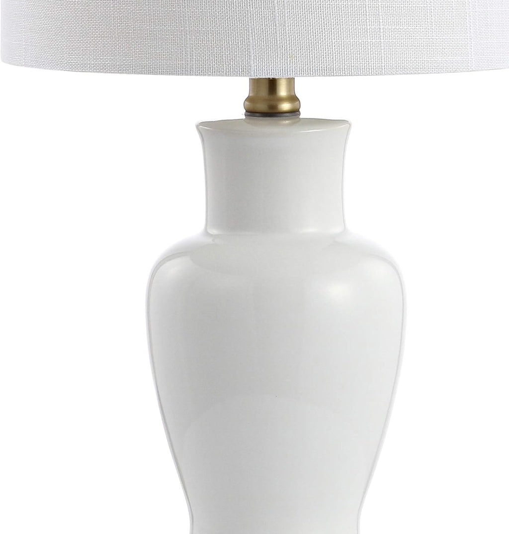 White Ceramic/Iron LED Lamp T201