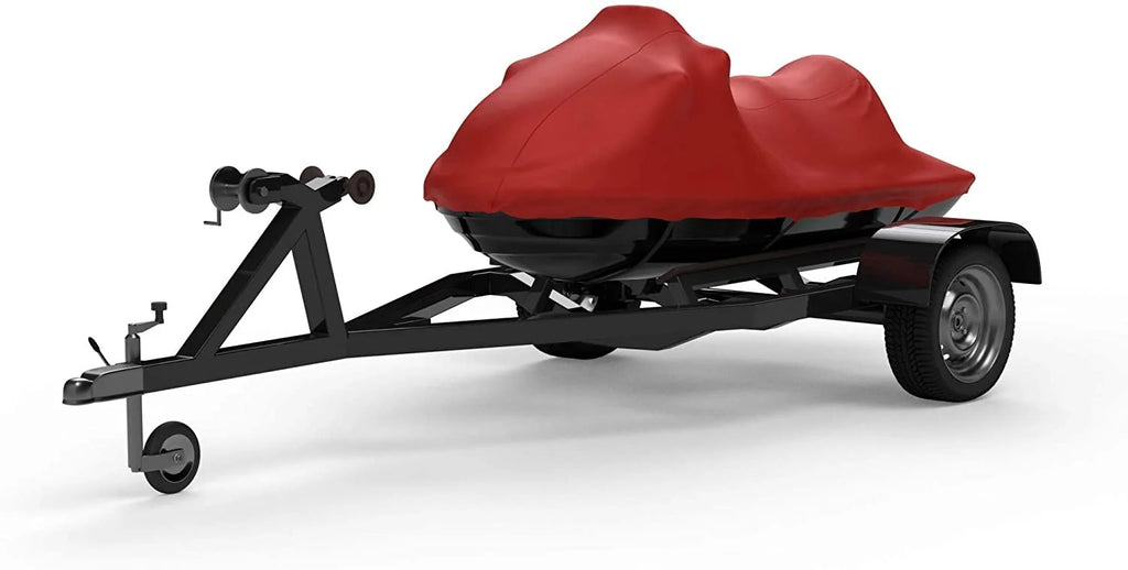 Jet Ski Cover for Kawasaki Jet Ski 900 STX 1997-1998, Red, Trailerable, with Trailer Straps & Storage Bag B12812