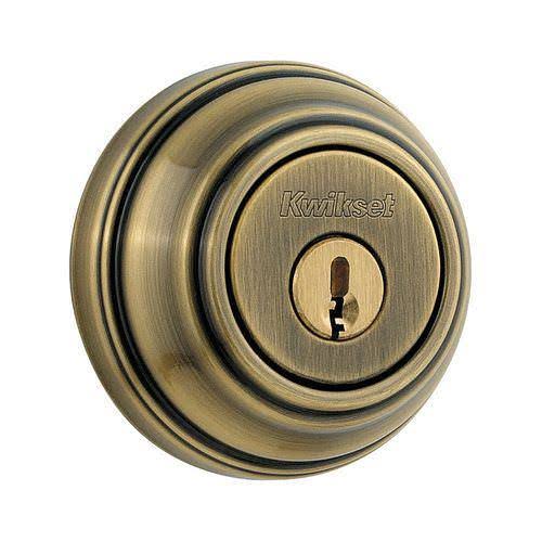 Satin Nickel Single Cylinder Deadbolt with Latch and Strike X1603