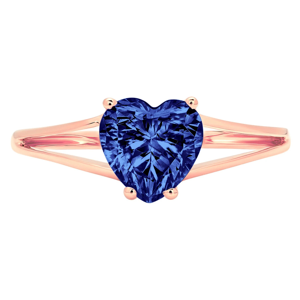 18K Rose Gold Solitaire Ring G159