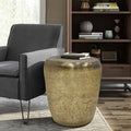 Antique Gold Metal End Table U830