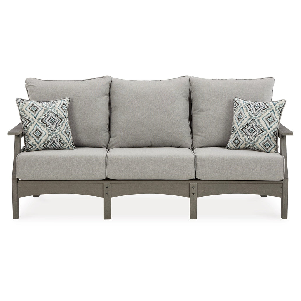 Gray Polyester Fabric Outdoor Sofa A562038