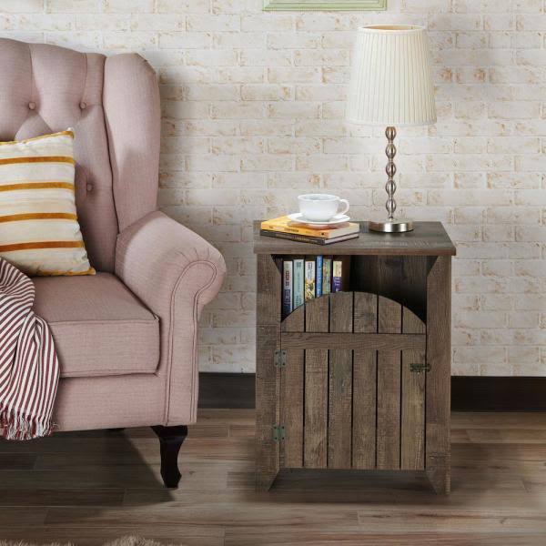 Reclaimed Oak End Table Z334