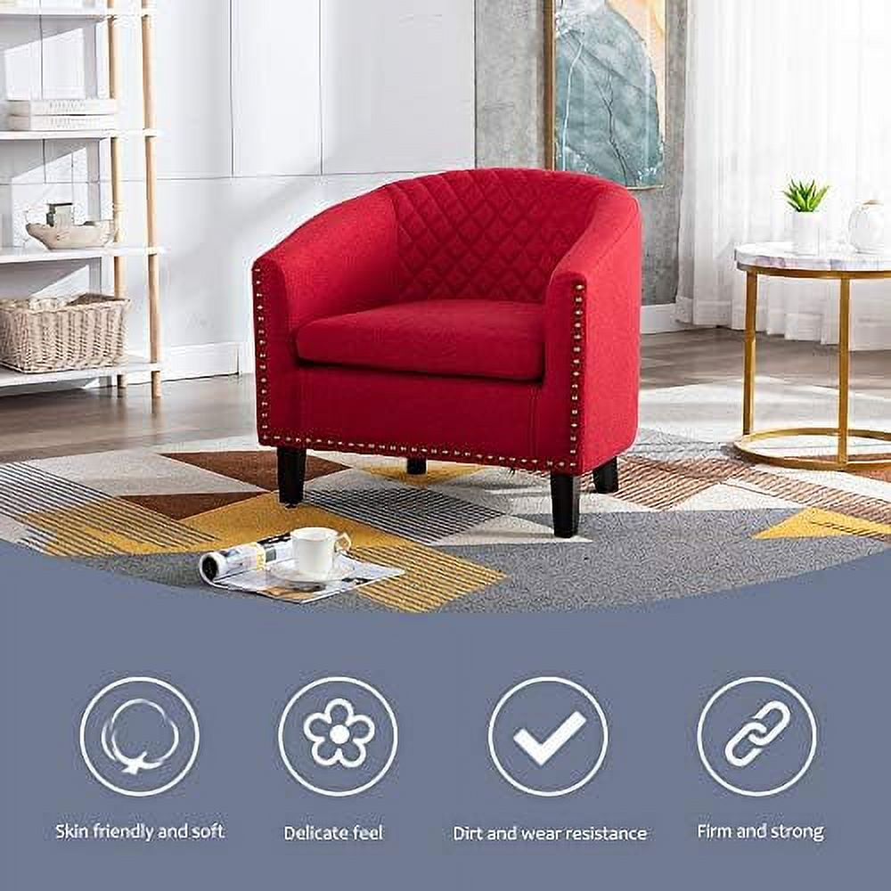 White Leather Upholstered Accent Arm Chair with Solid Wood Legs V612