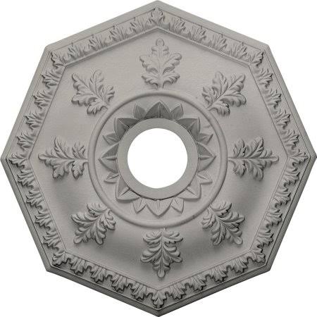 18x22OD x 3 1/2x22ID x 1 1/2x22P Hand-Painted Frost Ceiling Medallion E458563