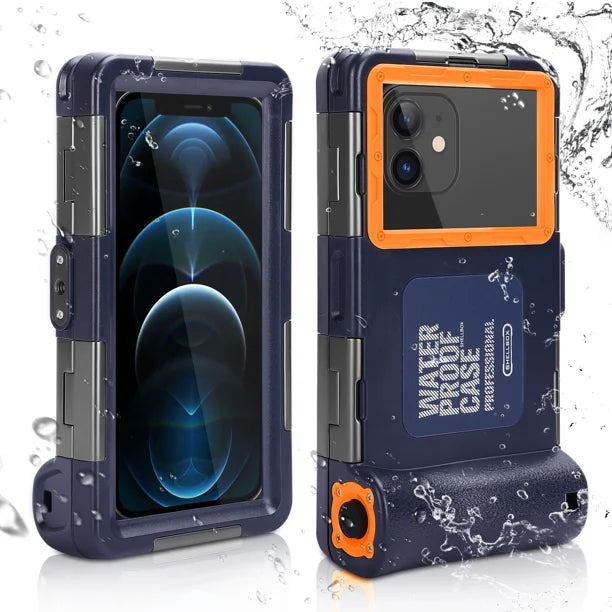 Waterproof Protective Case for Phones Up to 6.9 Inch with Lanyard R2057