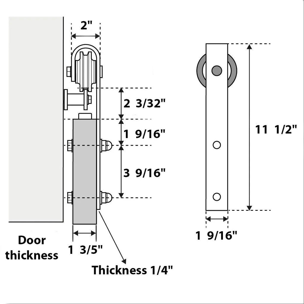 Double Barn Door 36 x 84 inches with Frosted Glass G9486