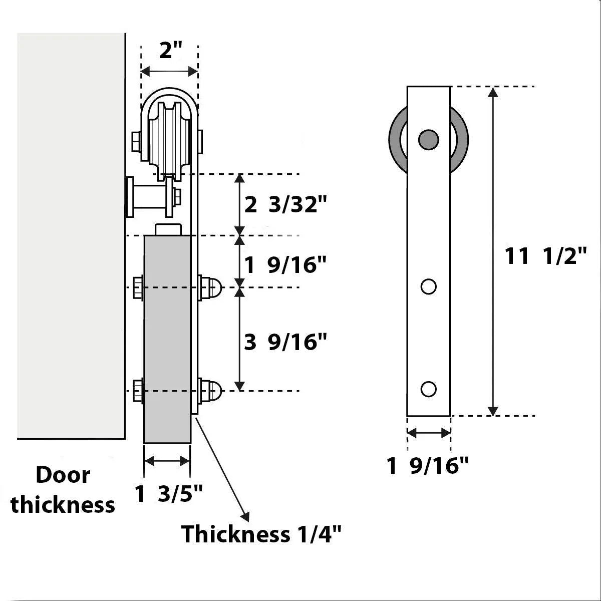 Double Barn Door 36 x 84 inches with Frosted Glass G9486
