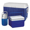 Blue 3-Piece Cooler Combo, 54 QT Chest Cooler, 5 QT Personal Cooler, 1/3 Gallon Jug R45916