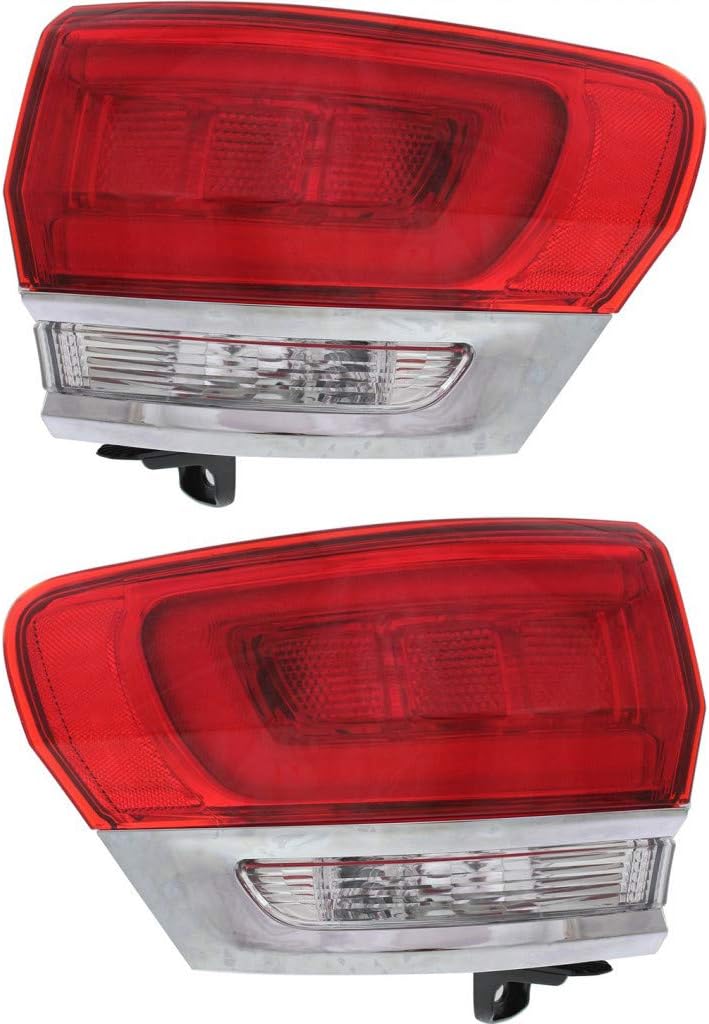 Outer Tail Light Assembly Driver Side with Chrome Trim L4167
