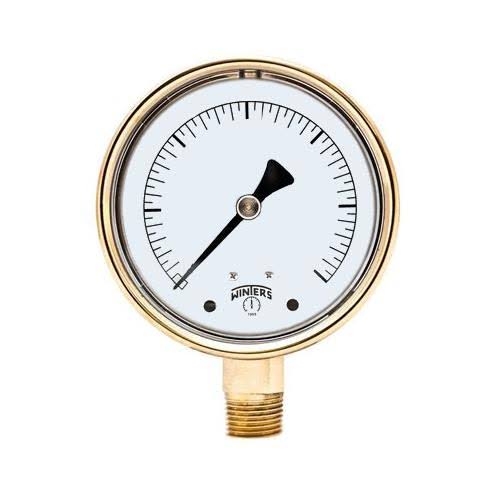 4x22 Brass Case Pressure Gauges V322246